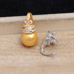 Accesorio de Plata de Ley S925 con Incrustaciones de Circonita, con Cierre Universal, Colgante, Cuentas Huecas 5705, Tamaño 10-12, Accesorio Chapado - Product Image 1