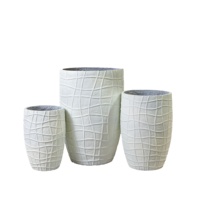 Lot de pots à fleurs en ciment écologiques et durables, vente en gros d'usine, pour la maison, le jardin, la chambre et les restaurants, avec couleur personnalisable