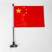 Support de vélo/moto/vélo électrique monté sur véhicule avec petit drapeau et fibre de verre