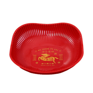 Wuhe Melamine Fruit Bowl Red Lucky Design Food Grade Safe For Home Use - Product Image 3