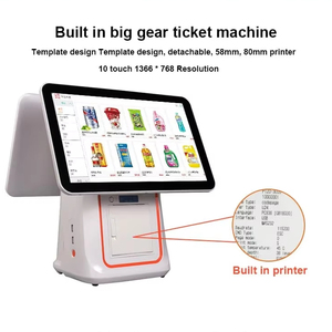Nguồn nhà sản xuất siêu thị 14 "15.6" Màn hình cảm ứng tiền mặt đăng ký được xây dựng trong 80 mét Máy in nhiệt tất cả trong một POS - Product Image 4