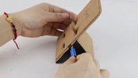 Support de téléphone en liège recyclable avec chargeur à induction 10W, fin, réglable et pliable