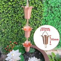 Chaîne de pluie fabricant chaînes de pluie en aluminium cuivre métal cloche chaîne de l'eau de pluie pour le toit
