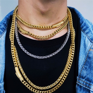 Collar de Cadena Franco de Acero Inoxidable con Baño de Oro PVD de 18k, Joyería Hip Hop Personalizada para Hombre - Product Image 5