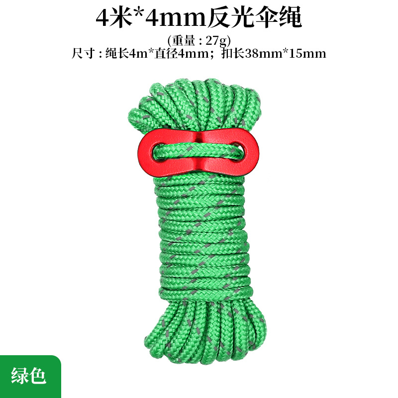 Reflective rope - green [4 meters]