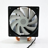 Ventilador de Refrigeración para Computadora de Juegos 3 en 1 Personalizado de 120 mm, 4 Tubos de Calor de Cobre, Aleta de Aleación de Aluminio, Ventilador RGB, Enfriador de Aire para CPU para PC Intel