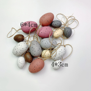 6*4cm festival Easter decoration Blow molded plastic Easter eggs with gift box