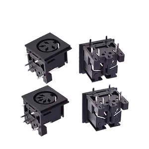 DIN-D503/DIN-D403 PS2 socket circular din jack connector 4/5Pins Contact Cores MDC-Series Female Mini Din Socket Jack