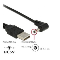 5V DC Stromkabel USB auf 3,5mm x 1,1mm Klinkenstecker Adapter Anschluss Ladekabel Stecker