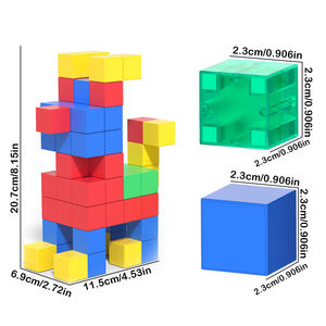 Bloques de Construcción Magnéticos de Plástico Transparente para Niños, 32/64/96 Piezas, Educación Sensorial STEM para Preescolares, Gran Venta 2024 - Product Image 6