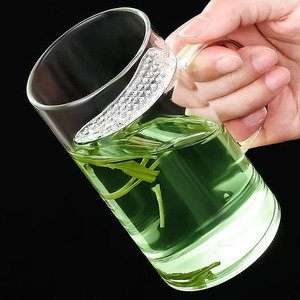 Taza de té de vidrio de borosilicato alto con asa y tapa para preparar té verde con filtro de separación para uso en oficina - Product Image 2