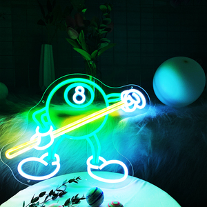 Billiards Neon Sign <b>Lights</b> Custom Multi-Color <b>Remote</b> <b>Control</b> <b>Wall</b> Mountable Baby Gift Home Party Car Companies Event Decor - Product Image 2