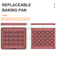 Machine à biscuits personnalisable avec moule interchangeable et logo, 3200W, antiadhésive, pour la formation de coques de tarte, avec 20 cavités