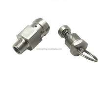 Mini-vanne de sécurité sanitaire NPT en acier inoxydable 304 à 2 ou 4 points pour compresseur d'air avec anneau de tirage