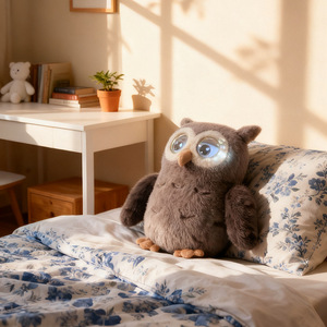 Hibou Interactif Intelligent avec IA, Dialogue Vocal, Double Œil, Émotions, pour WIFI, Peluche Super Douce - Product Image 6