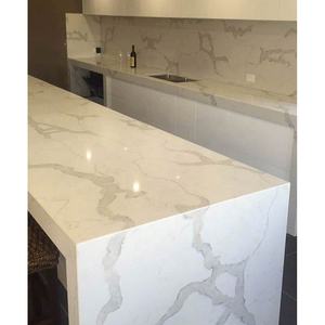 人工石スラブl形アイランドプレファーブリテッドクォーツキッチンカウンタートップ - Product Image 5