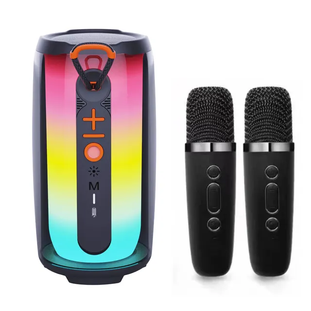 Hot Selling Pluse6 6 + Draadloze Outdoor Party Karaoke Home Party Met Microfoon Draagbare Luidsprekers Out Door Party Mic Minispeaks