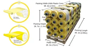Film d'emballage de balle de produit d'article chaud pour le cueilleur de coton/film d'emballage de coton Super ténacité pour la récolte de coton