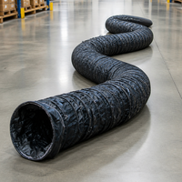 Conduit de ventilation à pression négative noir de haute qualité pour l'exploitation minière, ignifuge, antistatique, durable, flexible, pour l'air.