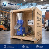 Machine à granulés d'aliments industriels GenJet 200-300 kg/h avec matrice plate de 210 mm et presse à 3 rouleaux pour l'alimentation des bovins, des moutons et des volailles