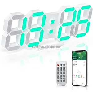 Time Large Led Digital Wall Clock Temperature Alarm Date Automatic Backlight Table Desktop Home Decoration Stand Hang Clock