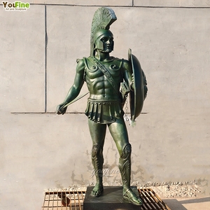 YOUFINE Statua Scultura in Bronzo di Guerrieri Spartani e Gladiatori per Giardino, Parco, Esterni, Stile Greco - Product Image 6