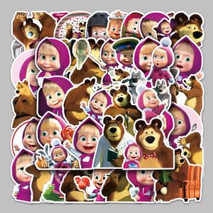 Fabrika toptan 50 adet özel animasyon PVC Bear ayı çıkartmaları ev dekorasyon için su geçirmez karikatür çıkartmalar - Product Image 4