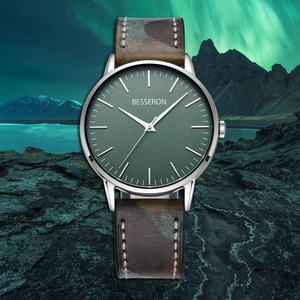 Montre à quartz pour homme Besseron, design original, célèbre marque de luxe, bracelet tout en acier inoxydable, étanche, montre-bracelet - Product Image 3