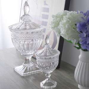 Piccolo <span class=keywords><strong>vetro</strong></span> di cristallo di lusso unico europeo zuccheriera e barattolo di caramelle con coperchio - Product Image 4