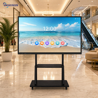 Tableau blanc interactif INGSCREEN Zero Gap Bonding Wi-Fi 6 avec connexion Wi-Fi 6, écran tactile 40 points, système Android 16.0 et Google EDLA.