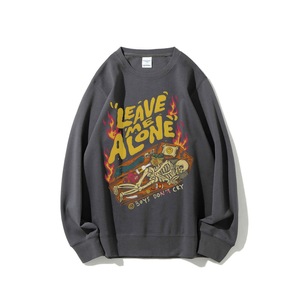 LEAVE ME ALONE T-shirt décontracté basique à épaules tombantes, imprimé personnalisé en relief, 300 g/m², coloré, soyeux et doux - Product Image 3