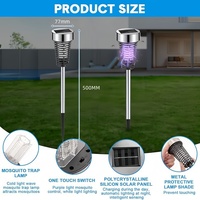 Ip65 Waterdichte Outdoor Solar Led Tuinverlichting Met Abs Roestvrijstalen Muggenzapper Veiligheid Voor Tuinpad