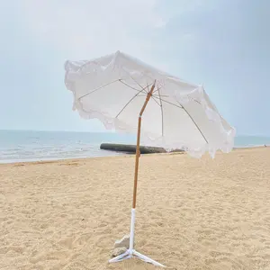 Ovida الملونة الفاخرة الباحة مظلة عالية الجودة حديقة شرابة الشاطئ مظلة الصين مصنع مظلة رخيصة