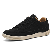 Chaussures de marche décontractées pour hommes, modèle tendance 2025, basses, respirantes, doublure en mesh, tige en cuir, haute qualité