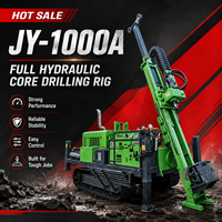 Foreuse de carottage portable à moteur diesel, 1000 m de profondeur, avec système entièrement hydraulique pour un forage rapide de minerai