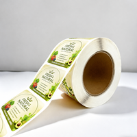 Étiquettes en papier kraft brun pour emballage, étiquettes adhésives écologiques personnalisées avec logo imprimé pour sacs et boîtes