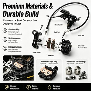 Kit <span class=keywords><strong>de</strong></span> Sistema <span class=keywords><strong>de</strong></span> Freno Trasero <span class=keywords><strong>de</strong></span> Doble Caliper con Pistón Contrapuesto para Motocicleta Eléctrica Todoterreno Surron Ultra Bee - Product Image 2