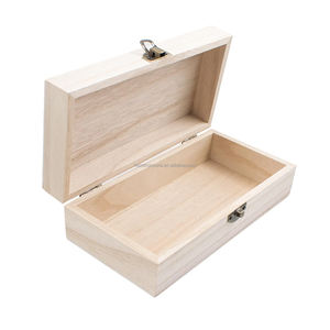 Tùy chỉnh đánh bóng tự nhiên bằng gỗ hộp đồ trang sức với nắp và Bản lề cho bao bì và lưu trữ - Product Image 1