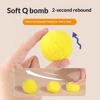 Jouet populaire pour chat : Lanceur de boules de fourrure, pistolet lanceur de pompons, bâton de stimulation durable à haute élasticité, modèle de balle pour animaux de compagnie QW999, anti-ennui