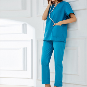 Ensembles de gommages pour salon de beauté en pur coton, extensibles et élégants, avec plusieurs poches – Offre spéciale pour les tenues de travail des professionnels des ongles et des salons - Product Image 2