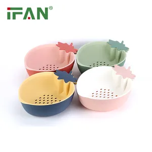 Multicolore Fruits Panier De Rangement Multifonctionnel À La Mode Deux-double En Plastique Évier Vidange Panier Pour La Cuisine