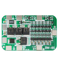 Unismart — carte de Protection BMS PCB 6S 12a 24V, pour Module de pile au Lithium-ion 18650