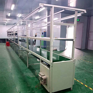 Sabuk konveyor garis perakitan anti-statis dengan dudukan lampu untuk perakitan dan produksi di bengkel dan pabrik kecil - Product Image 4