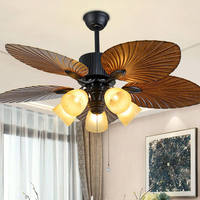 Ventilateur de plafond LED moderne avec moteur à courant continu télécommande corps en métal lamelles de lustre décoratif pour ventilateurs de salon