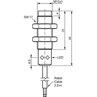 Capteur de proximité capacitif KNSM12KM8NG3-2R, capteur de niveau de liquide à 3 broches avec câble