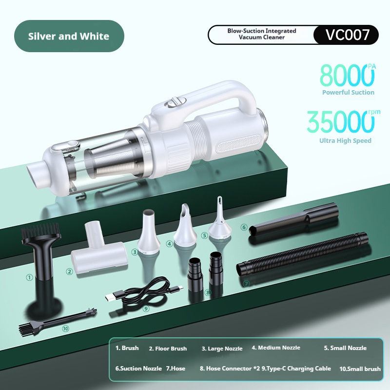 8000Pa Blanc Pas de vadrouille