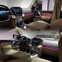 Accessoires de voiture, décoration intérieure, éclairage LED pour Toyota Land Cruiser LC200 2010-2021, kit d'éclairage ambiant symphonique 64 couleurs
