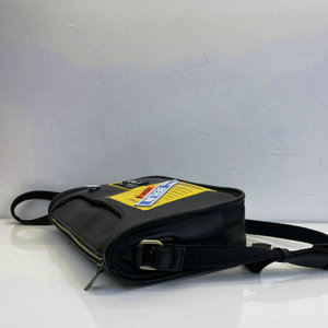 Elegante borsa a tracolla Ecoleather in pelle sintetica personalizzata con tracolla laterale laterale nera e morbida da uomo donna - Product Image 6