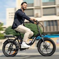 Bicicleta eléctrica plegable EU Warehouse HillMiles MilePort 1 de 250W, 36V, 13Ah, con cuadro bajo, neumáticos gruesos de 20 pulgadas, para desplazamientos diarios.