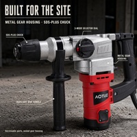 Perceuse à percussion rotative électrique professionnelle AOTUO, moteur sans balais, vitesse variable, capacité de perçage maximale 26 mm, lot en stock